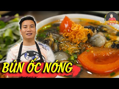 BÚN ỐC NÓNG chuẩn vị với nước dùng ngọt thanh, chua dịu thơm mùi giấm bỗng nếp | Cùng Cháu Vào Bếp