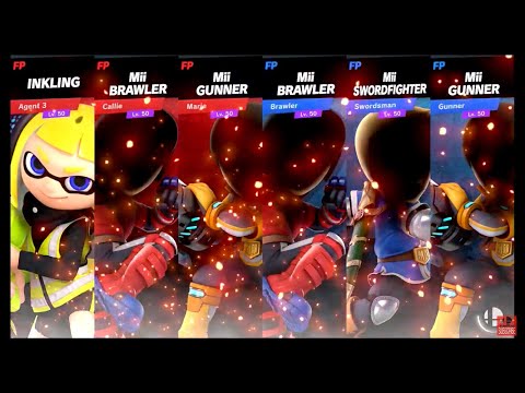 Super Smash Bros Ultimate Amiibo Fights – Request #22123 Splatoon vs Mii Team