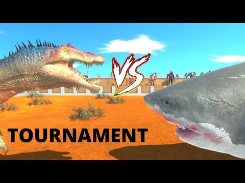 TOURNAMENT  - AQUATICS VS CARNIVORE DINOS  -  ANIMAL REVOLT BATTLE SIMULATOR