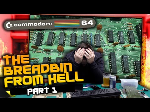 Commodore 64 breadbin from hell repair Part 1 - somebody really messed up this one