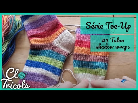 Talons à rangs raccourcis shadow wraps - Série chaussettes toe-up