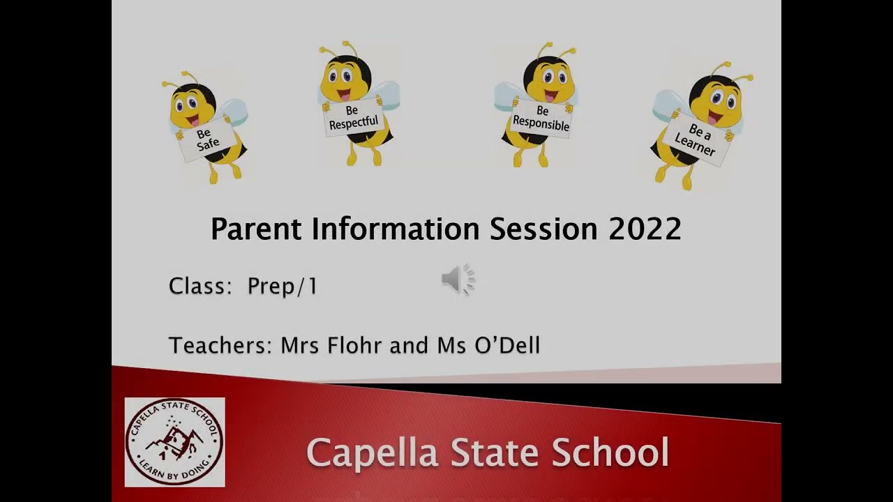 Prep 1 Parent information session 2022