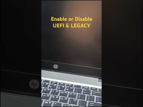 Включить/отключить UEFI и LEGACY на ноутбуке HP #hp #laptop #windows