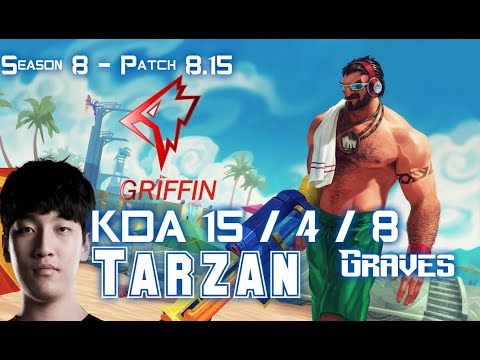 GRF Tarzan GRAVES vs OLAF Jungle - Patch 8.15 KR Ranked
