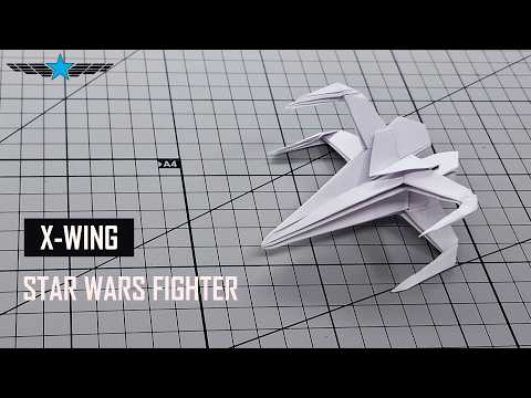 How to Fold an Origami Star Wars X-wing Starfighter