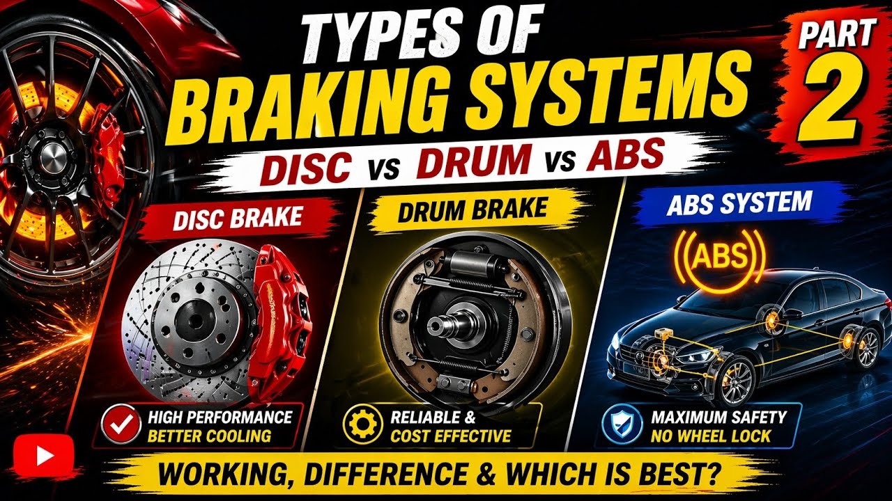 Car Brakes Part 2 🚗 | All Types of Braking Systems You Must Know!