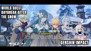 [Genshin Impact World Quest] Daybreak After The Snow: Talk To Odette And Vodyanitsa