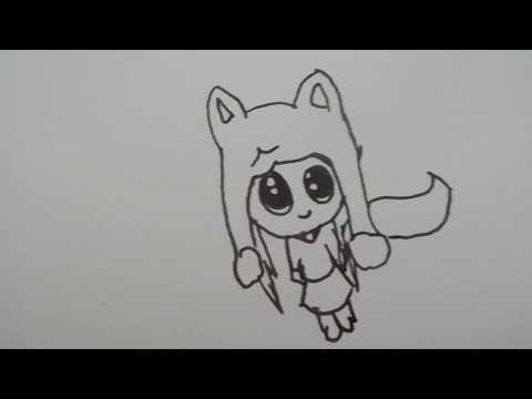 How to draw a chibi wolf girl - YouTube