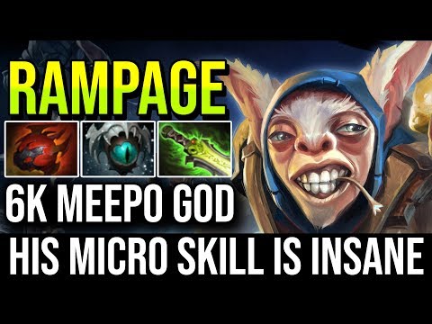 This 6k Meepo Spammer Micro Better Than Some Pro Player ? Ultra Fast Items With RAMPAGE 7.20 Dota 2