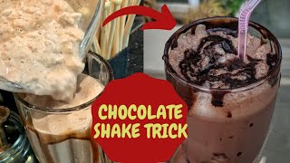 Trick to make thick chocolate shake!