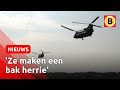 Chinook-helikopters meten trillende servieskasten in Gilze | Omroep Brabant
