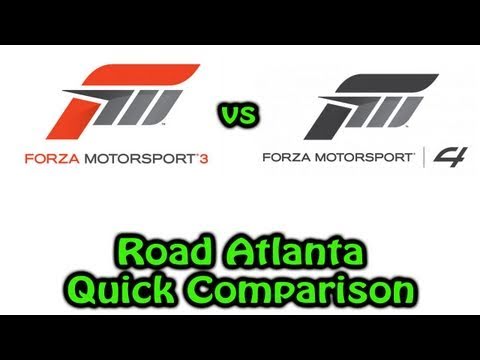 Forza Motorsport 3 vs Forza Motorsport 4 -  Road Atlanta Quick Comparison