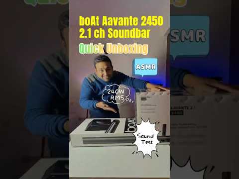 Thumbnail for boAt Aavante 2.1 2450 Soundbar 🔥 Quick Unboxing & Sound Demo ⚡ 240W 🔊 #soundbar