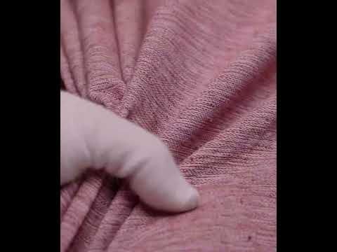 Chambray Peach Khadi Cotton 158 GSM Handwoven Fabric — video