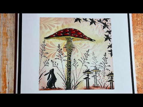 Fairy Toadstool and Pipin design #Laviniastamps