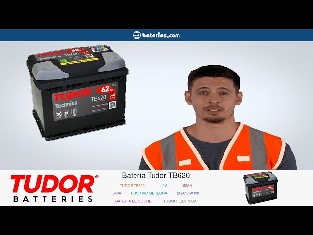 Vídeo relacionado con Tudor lead calcium TB620 Bat, ería de coche Tudor 62Ah 540A, Gama Technica, Automóvil de turismo