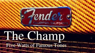 Video thumbnail for The Fender Champ, Five Watts of Famous Tones; or The Need for Tweed by five watt world