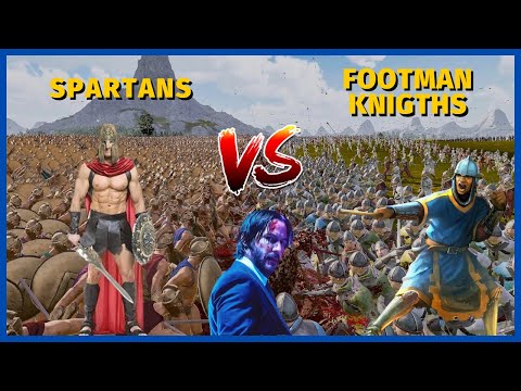 John Wick Helps Spartan Army in disadvantage against 500.000 Footmen - UEBS 2
