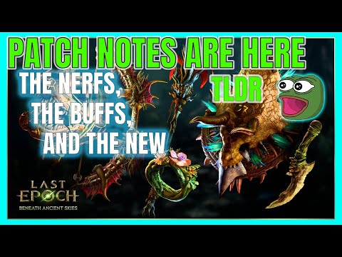 Patch Notes TLDR | Last Epoch Season 3