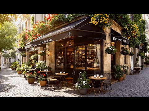 Warm Summer Morning Jazz Cafe ☕ Smooth Jazz Relaxing Music at Cozy French Coffee Shop for Good Mood