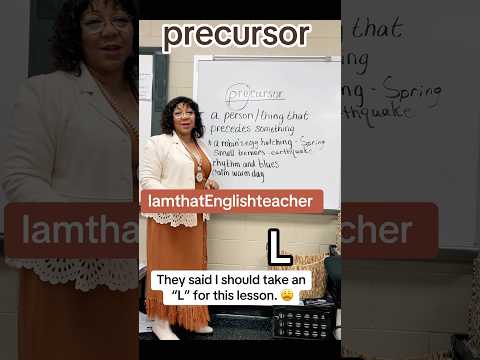 Precursor defined. Simple lesson