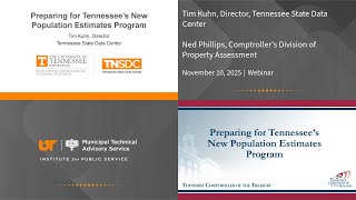 Tennessee's New Population Estimates Program Webinar