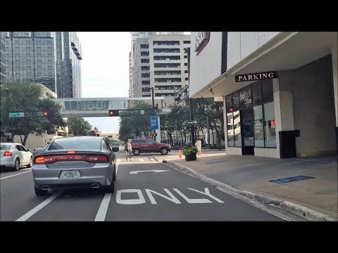 Driving Downtown - Tampa Florida USA