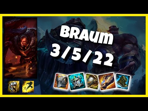 KOREAN Challenger Braum SUPPORT (3/5/22) Gameplay Replay - Patch 10.20