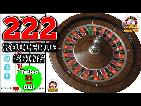 222 Roulette Wheel Spins - 21 mm Teflon Roulette Ball - Both Directions