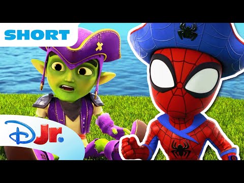 Team Spidey vs. Pirate Gobby 🏝️ | Meet Spidey and his Amazing Friends | @disneyjr