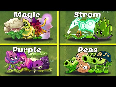 Random 4 Team Plants Battles - Who's Team Will Win? - PvZ 2 Team Plants vs Team Plants
