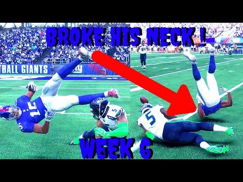 Madden 18 Career Mode CB Ep 6 - FLIPPED RECEIVER IN MID AIR AND BROKE HIS NECK ! * NASTY INJURY *