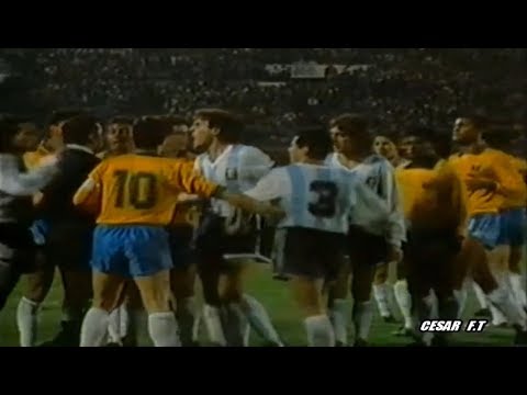 The violent fouls between Argentina and Brazil - 1991 Copa América