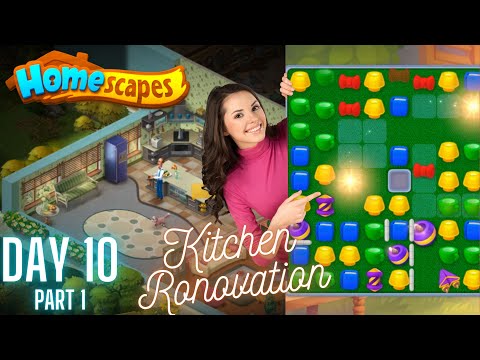 "HOMESCAPES: Day 10 Part 1 Kitchen Renovation - Story Walkthrough by BS Gaming"