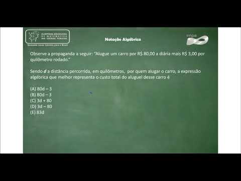 Sentenças matemáticas e notação algébrica II - 12 