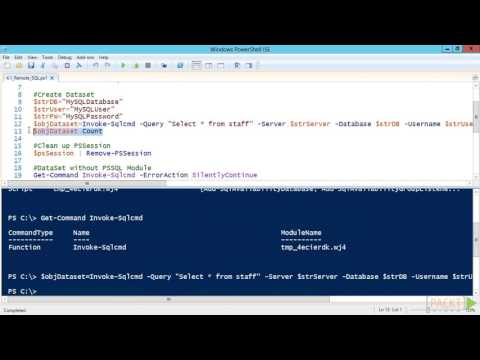 Mastering Windows PowerShell 5 Administration Remote Connection to SQL Modules | packtpub com