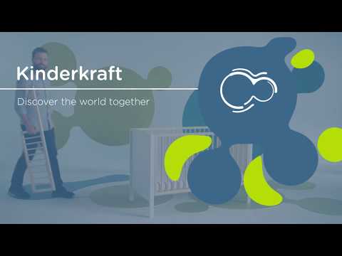 Kinderkraft Mia 2in1 White Bērnu gulta + Matracis 120 x 60 cm