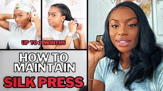 How To Maintain A Silk Press & Straight Hair For 1 MONTH
