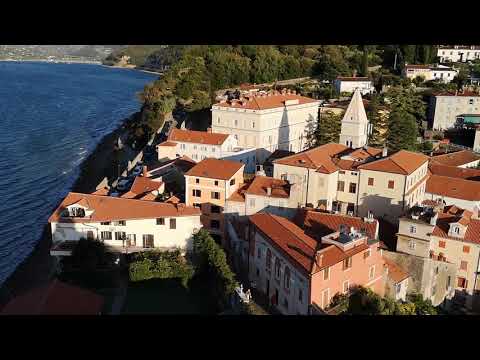 Town of Piran from the Clock Tower of St. George's Parish Church (Piran, Slovenia)