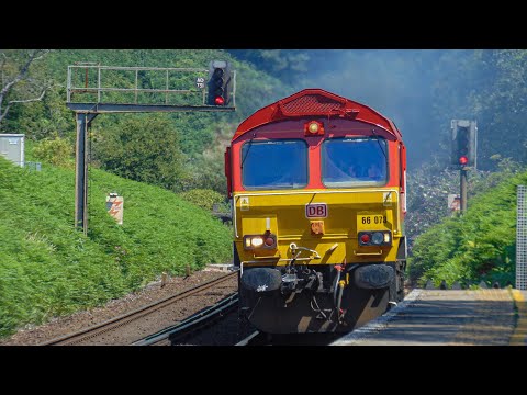 *Clag* DB Cargo class 66078 dragging 92019, 92036 and 92015 through Sandling working 0B34 17/07/20