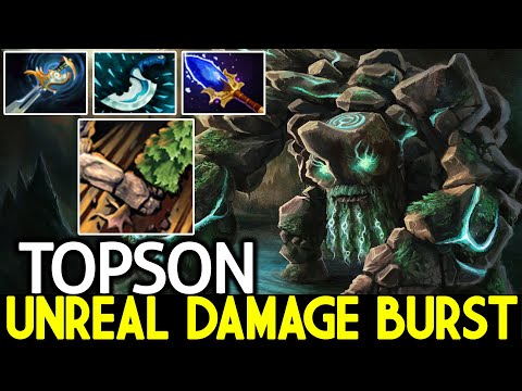 TOPSON [Tiny] First Item Echo Sabre Unreal Damage Burst Dota 2