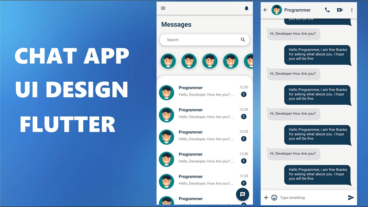 Messaging App UI Deign In Flutter - Chat App UI Design Flutter