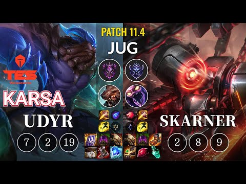 TES Karsa Udyr vs Skarner Jungle - KR Patch 11.4