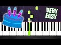 Happy Birthday - VERY EASY Piano Tutorial by PlutaX