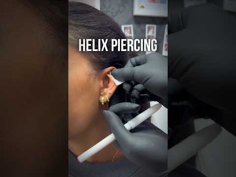 Helix Piercing ✨ One of the most popular ear piercings in 2023! #earpiercing #piercing