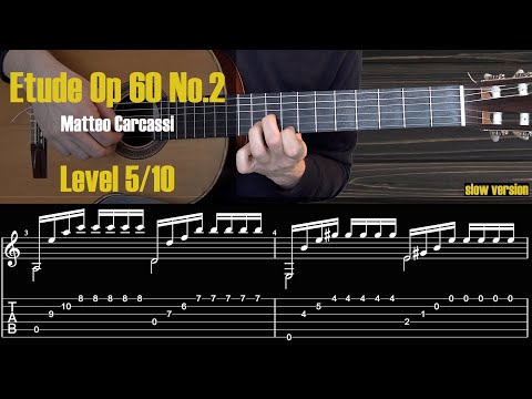 Etude Op.60 No.2. M.Carcassi. Lesson + TAB