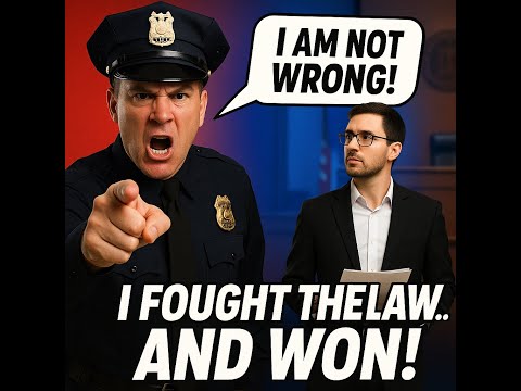 Cop says "I am not wrong!"  I took him to court and WON!
