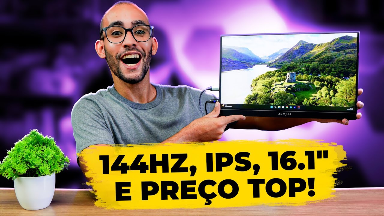 Miniatura da avaliação em vídeo de Monitor ARZOPA 16,1'' 144Hz 1080P FHD