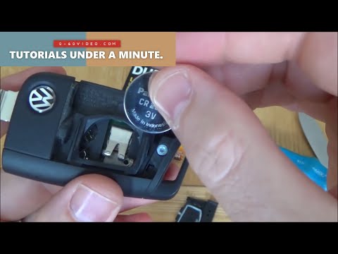 Part of a video titled How to Replace Battery in VW Golf MK7 KEY FOB - YouTube