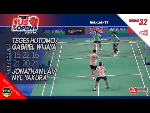Teges Hutomo / Gabriel Wijaya vs Jonathan Lai / Nyl Yakura | US Open 2025 | R32 MD Highlights